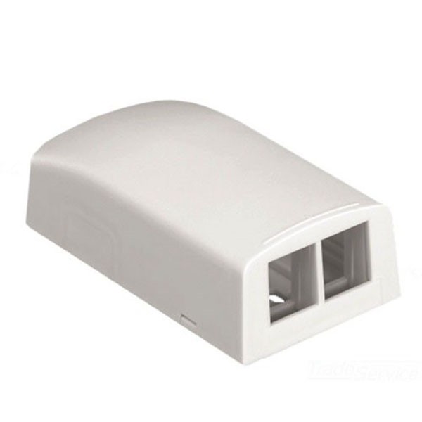 Caja Modular, 2 Posiciones C/adhesivo Netkey Color Blanco