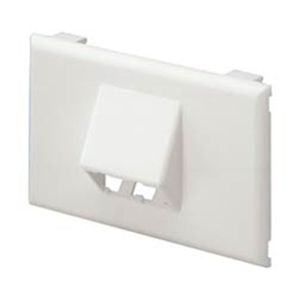 Faceplate Horizontal De 2 Salidas Snap-on Para T70 Color Blanco