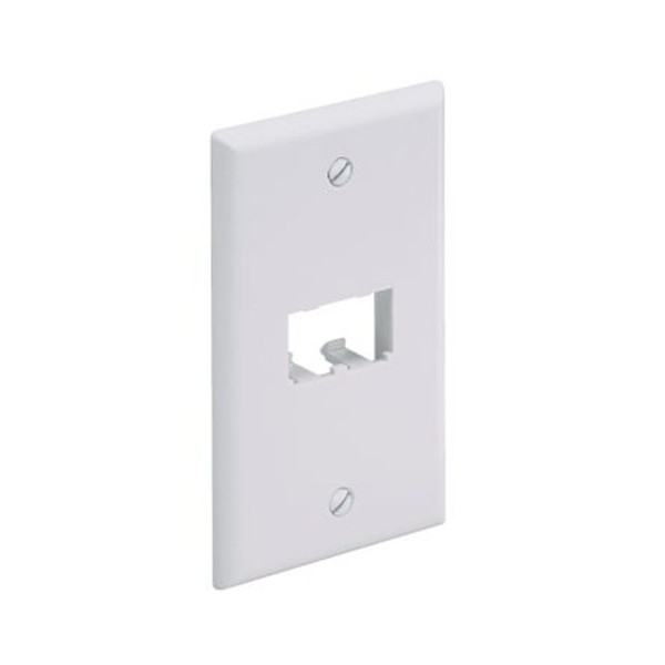 Faceplate Clasico Vertical De 2 Salidas Color Blanco