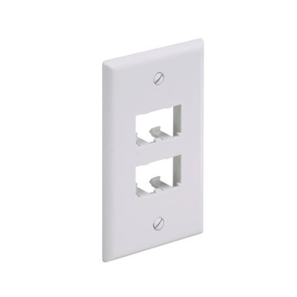 Faceplate Clasico Vertical De 4 Salidas Color Blanco