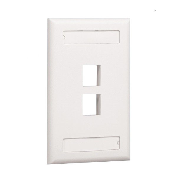 Faceplate Vertical De 2 Salidas Netkey Color Blanco