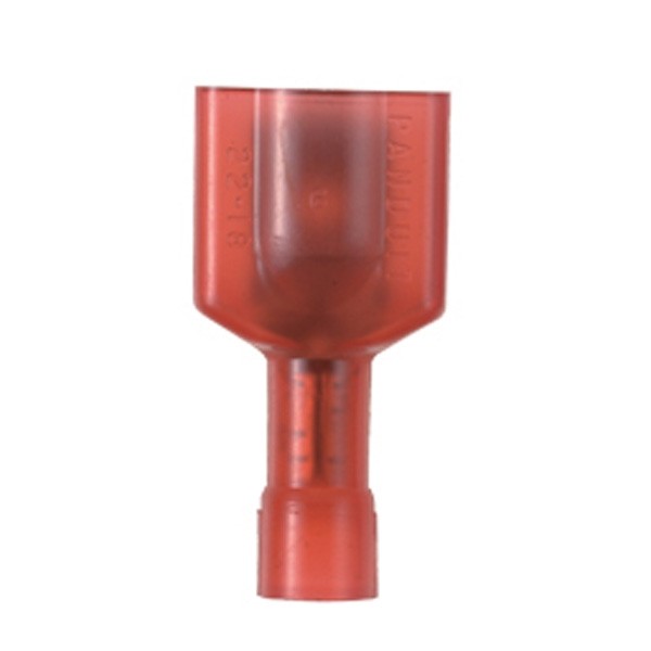 Terminal Macho De 22-18 Awg, Aislado Completo Nylon Pk/1000