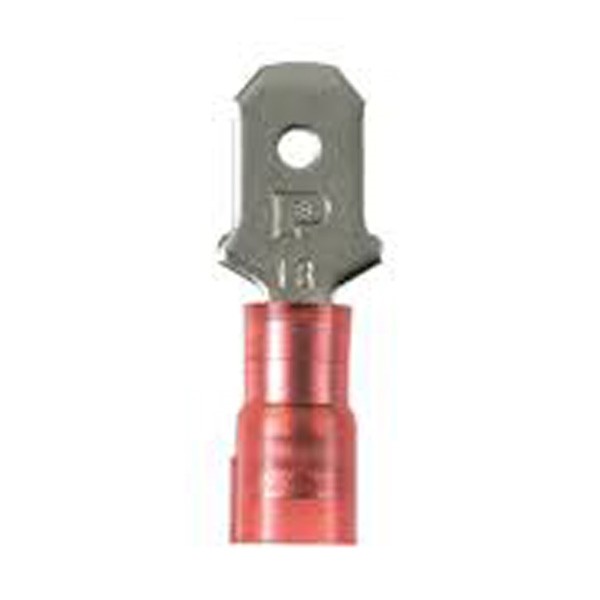 Terminal Macho De 22-18 Awg, Aislado Parcial Nylon Funnel Entry Pk/1000