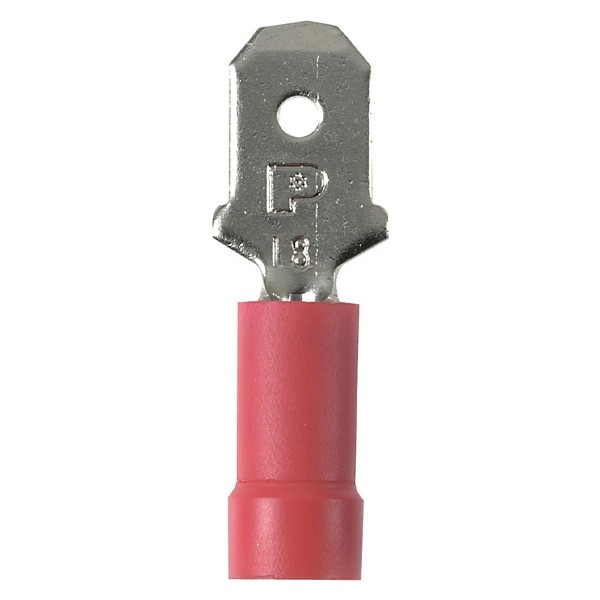 Terminal Macho De 22-18 Awg, Aislado Parcial Vynil Butted Seam Pk/1000