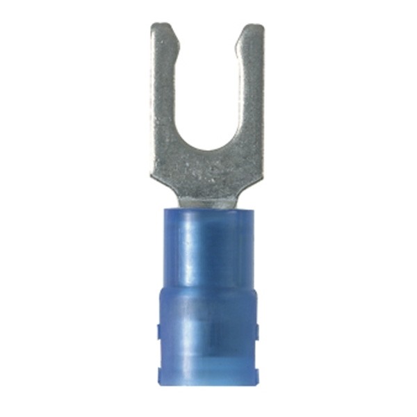 Terminal De Orquilla 16-14 Awg, Stud#10,  Nylon Locking Funnel Pk/1000