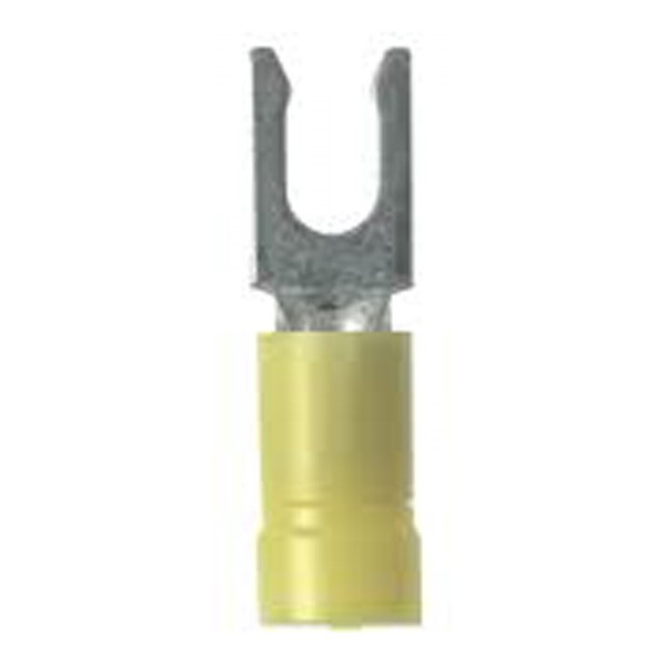 Terminal De Orquilla 12-10 Awg, Stud#10,  Vynil Locking Funnel Pk/500