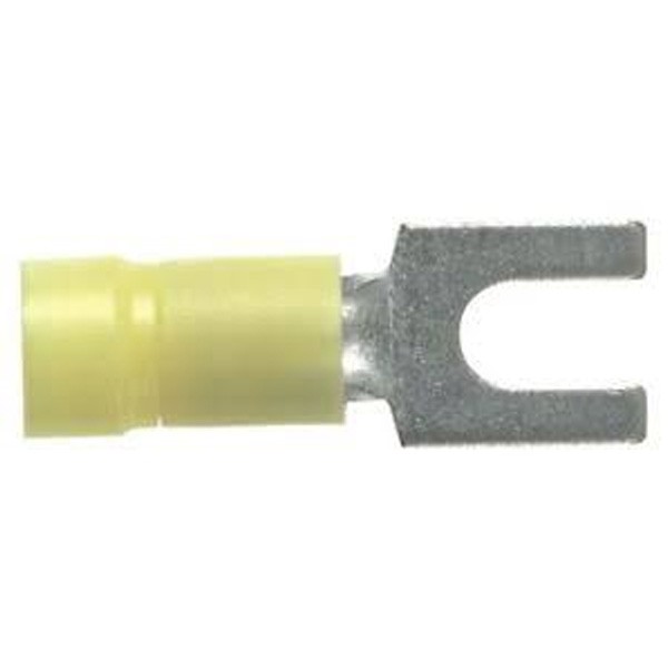 Terminal De Orquilla 12-10 Awg, Stud#8,  Vynil Pk/500