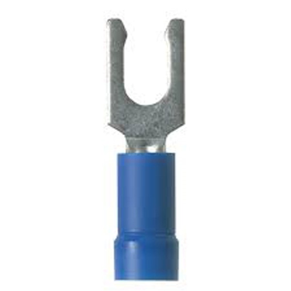 Terminal De Orquilla 16-14 Awg, Stud#10,  Vynil Locking Funnel  Pk/1000
