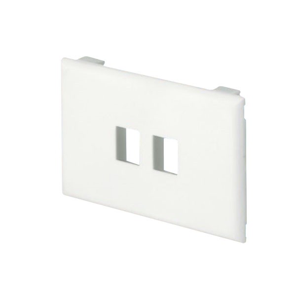 Faceplate Horizontal De 2 Salidas Snap-on Netkey P/t70
