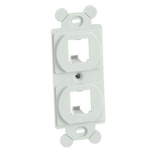 Faceplate Tipo 106 Duplex De 2 Salidas Color Blanco