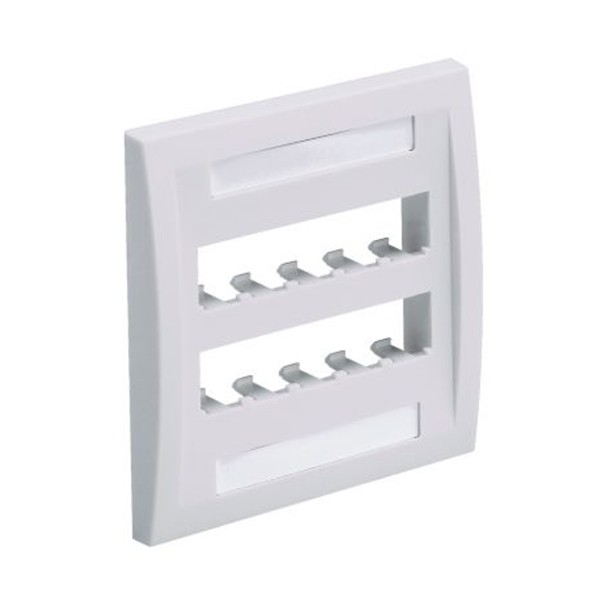 Faceplate Ejecutivo Vertical De 10 Salidas Color Marfil
