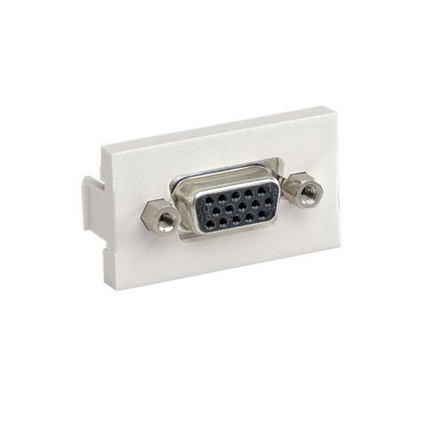 Modulo Svga Db 15 Pines Hembra-hembra 1/3 Para Faceplate Mini-com Color Blanco