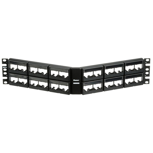 Patch Panel Modular Tipo Angular De 48 Ptos P/rack Con Etiquetas