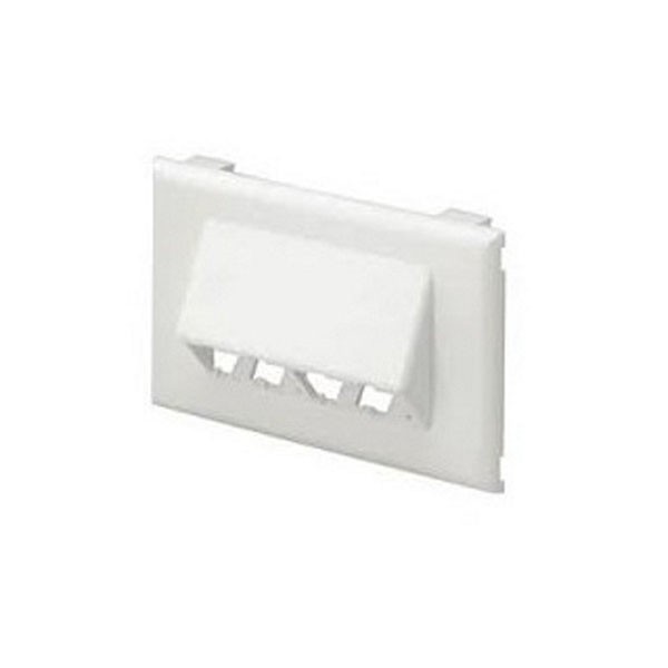 Faceplate Horizontal De 4 Salidas Snap-on Para T70 Color Blanco