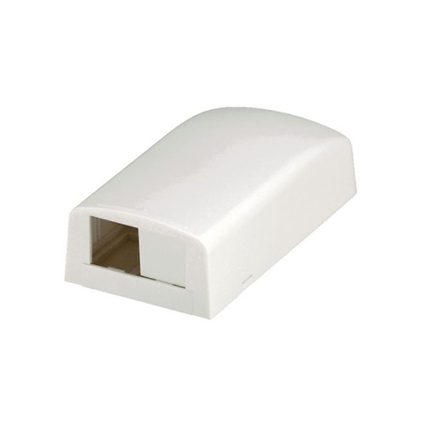 Caja Modular, 2 Posiciones Larga C/adhesivo , Blanco