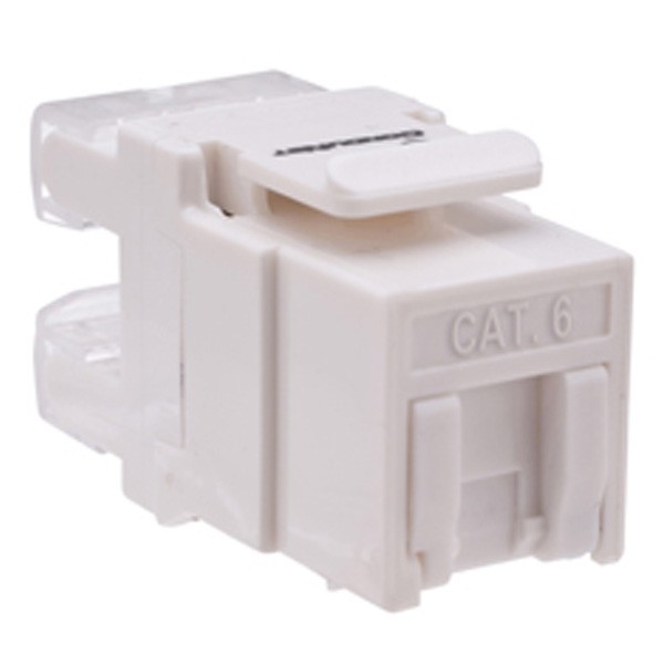 Jack Modular Cat. 6 Con Cubrepolvo Condunet Color Blanco