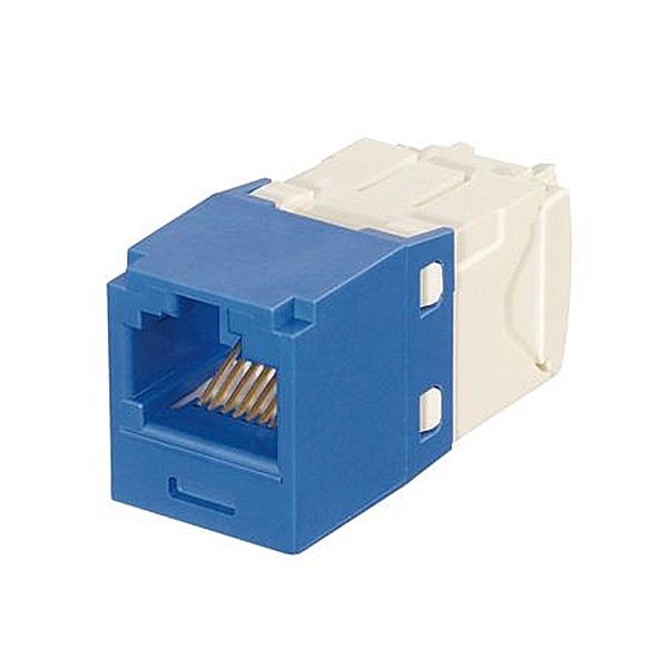 Jack Modular Tx6 Cat.6 Con Seguridad Y Vision Mecanica Color Azul