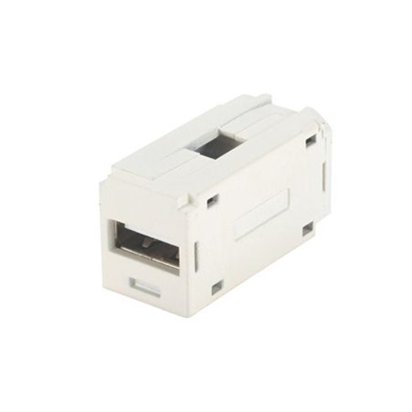 Conector Mini-com Para Usb Hembra A Hembra Color Blanco