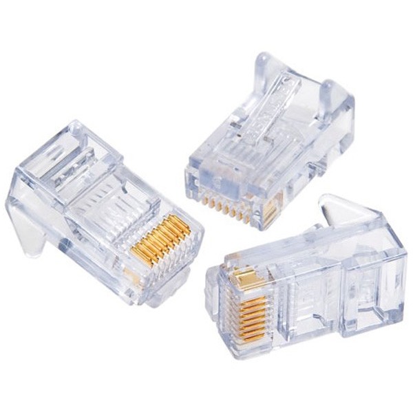 Plug Modular De 8 Posiciones Tipo Rj45 Cat. 5e Mca Ideal Pk/100 Pzas