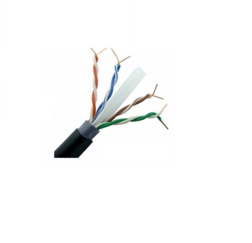 Cable Utp Cat. 6 4 Pares Cmr P/exterior Doble Cubierta Color Negro Rll/305 Mts 100% Cobre Marca Viakon