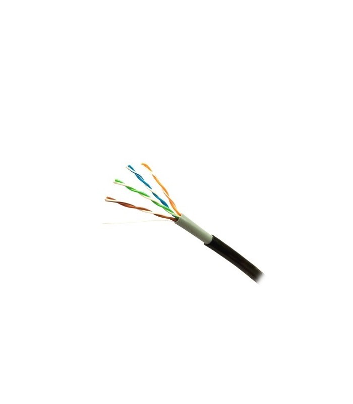 Cable Utp Cat. 5e 4 Pares Cmr P/exterior Doble Cubierta Color Negro Rll/305 Mts 100% Cobre Marca Viakon