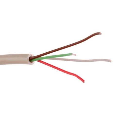 Cable Telefonico De 2 Pares 24 Awg Color Gris Rll/305 Mts Marca Viakon