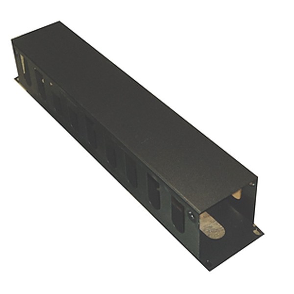 Organizador Horizontal Frontal De 2 U.r Metalico