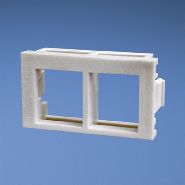 Modulo De Dos Espacios De 1/3 Para Adaptar Netkey Color Blanco