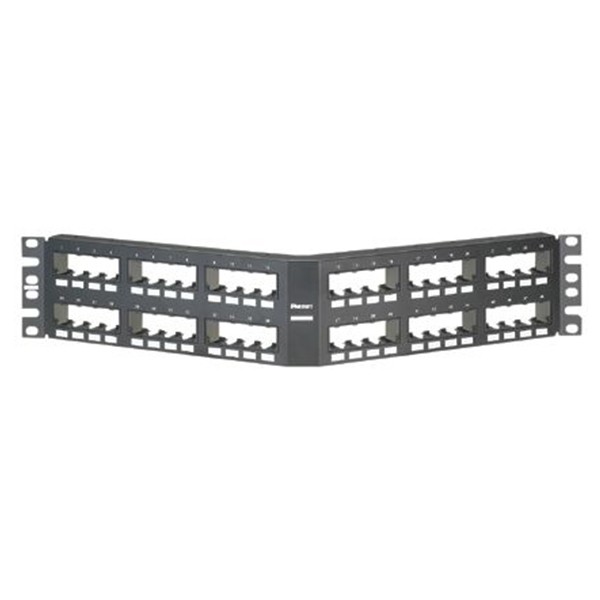 Patch Panel Modular Tipo Angular De 48 Ptos Flush Mount P/rack Con Etiquetas