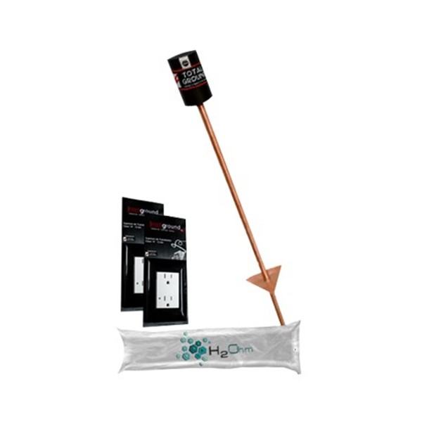 Kit De Tierra 15a: Electrodo Con Acoplamiento En Bobina, Dos Contactos Y Saco De H2ohm 5kgs