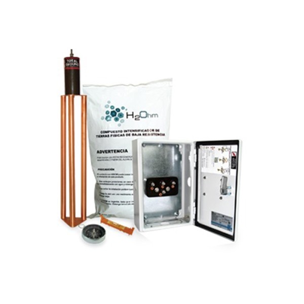 Kit De Tierra 45a: Electrodo, Acoplador De Admitacias Y Saco De H2ohm