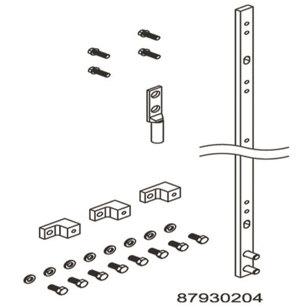 Kit De Barra Vertical De Puesta A Tierra 1829 X 16 X 6 Mm Mca. Hoffman