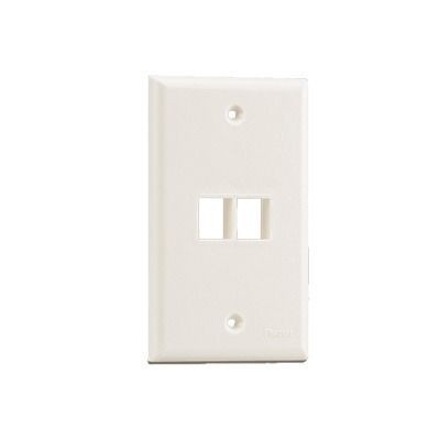 Faceplate Vertical De 2 Salidas Lisa Netkey Color Blanco