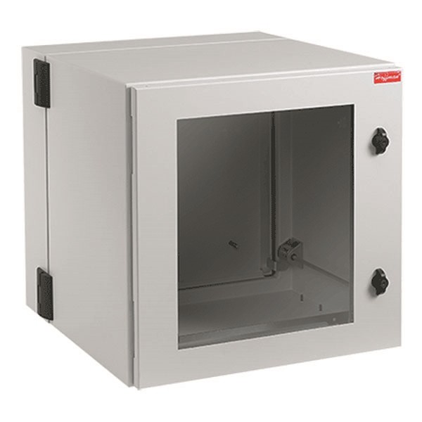 Gabinete De Pared De 12 U.r Abatible Protek Vidrio Gris Nema 12 24