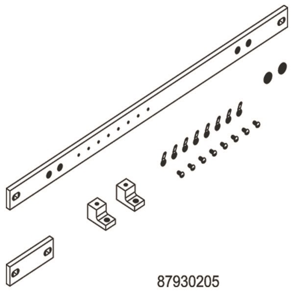 Kit De Barra Horizontal De Puesta A Tierra 25 X 489 X 6 Mm Mca. Hoffman