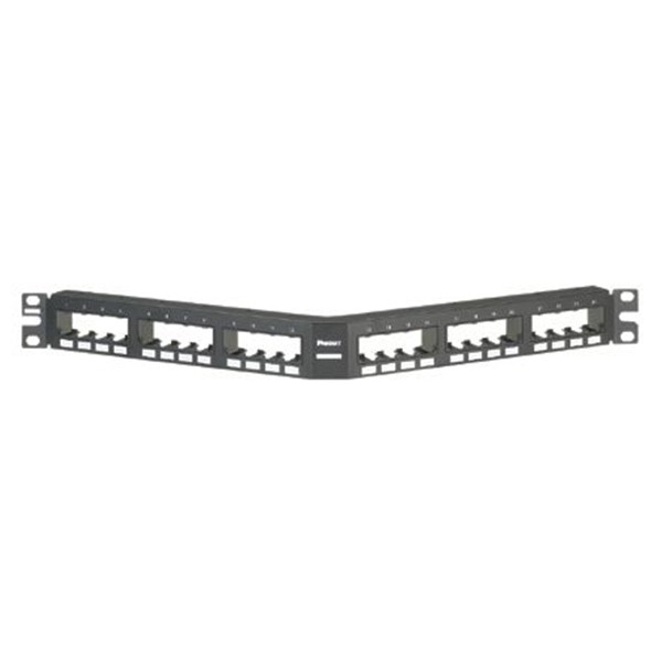 Patch Panel Modular Tipo Angular De 24 Ptos Flush Mount P/rack Con Etiquetas