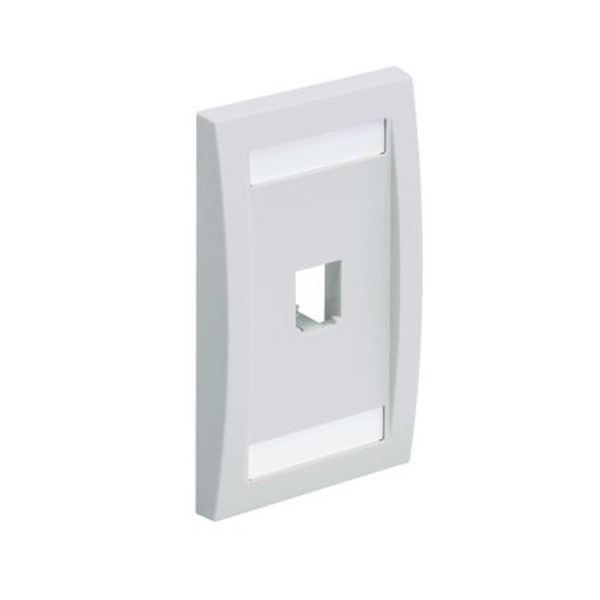 Faceplate Ejecutivo Vertical De 2 Salidas Color Blanco Hospital