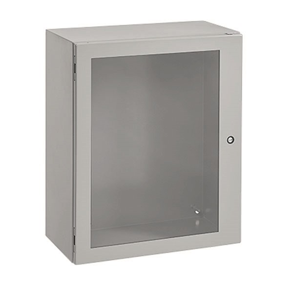 Gabinete De Montaje 610x508x203 Mm Pta. Vidrio Gris Claro Mca. Hoffman