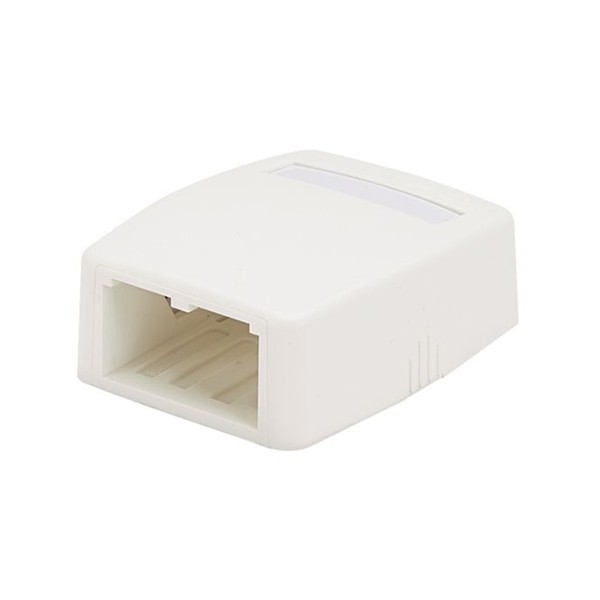 Caja Modular, 2 Posiciones C/adhesivo,c/ Cubierta Para Etiqueta Blanco