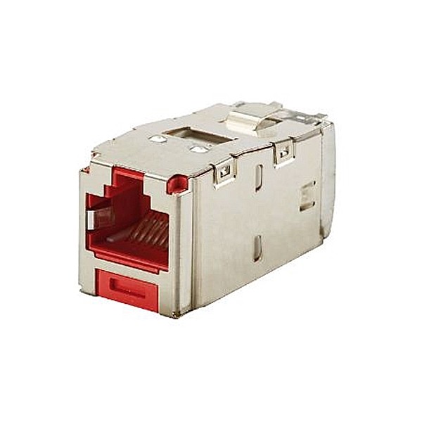 Jack Modular Cat. 6 Blindado Color Rojo