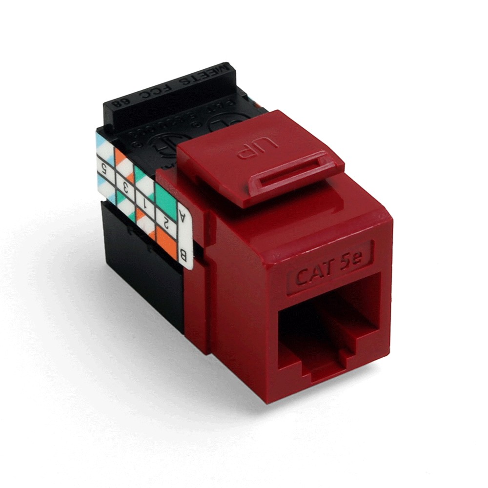 Jack Modular Gigamax Cat. 5e Color Rojo Oscuro Mca Leviton