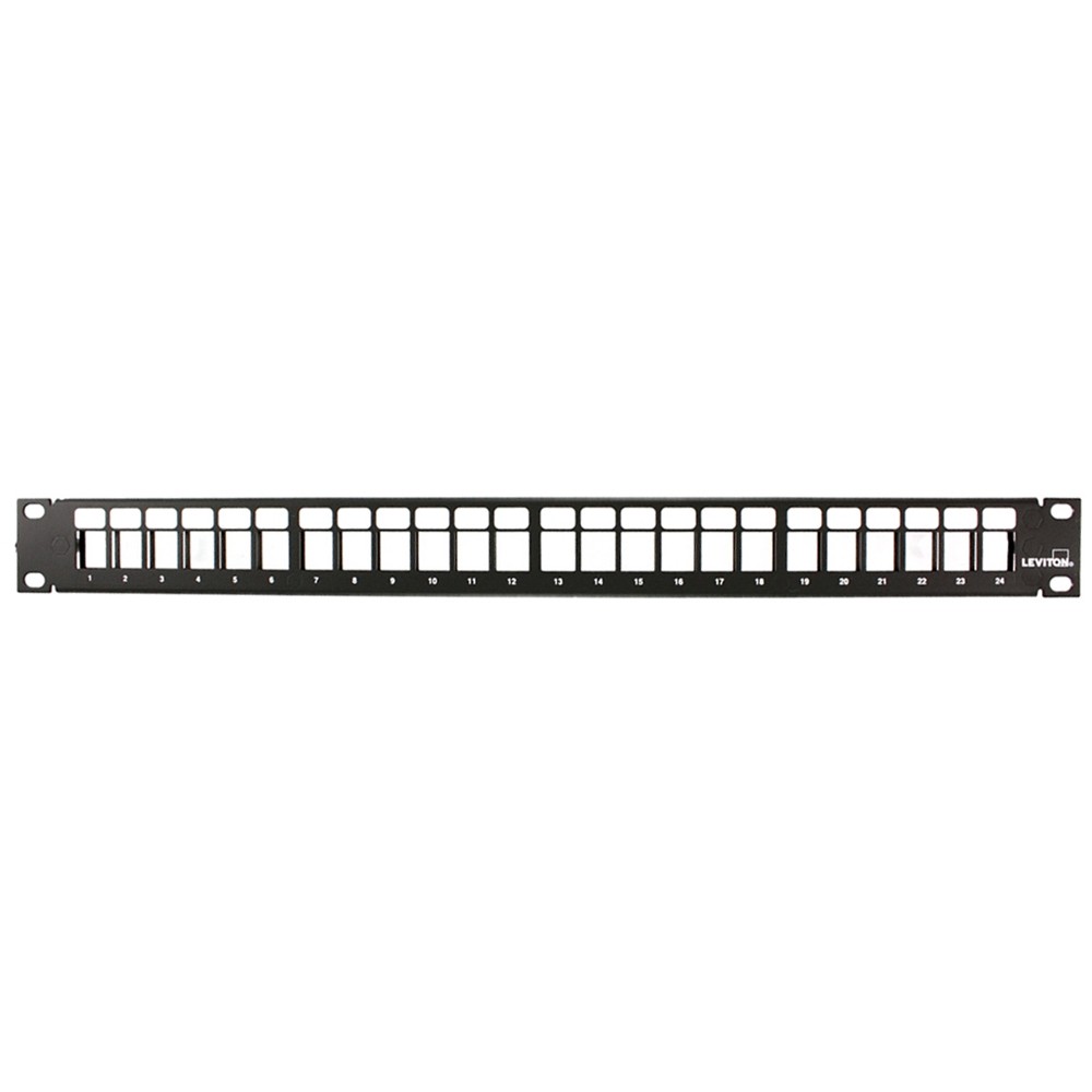 Patch Panel Modular Metalico Quickport De 24 Ptos Para Montar En Rack Mca Leviton