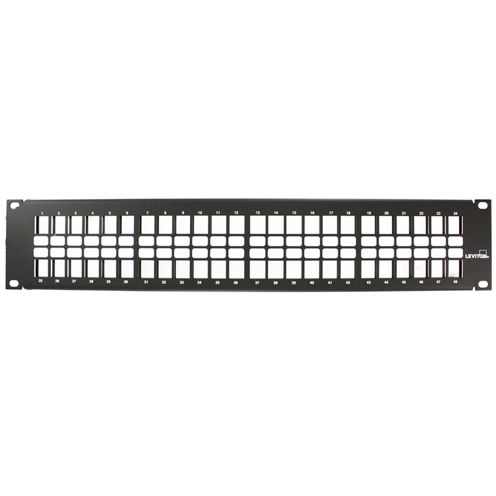 Patch Panel Modular Metalico Quickport De 48 Ptos Para Montar En Rack Mca Leviton