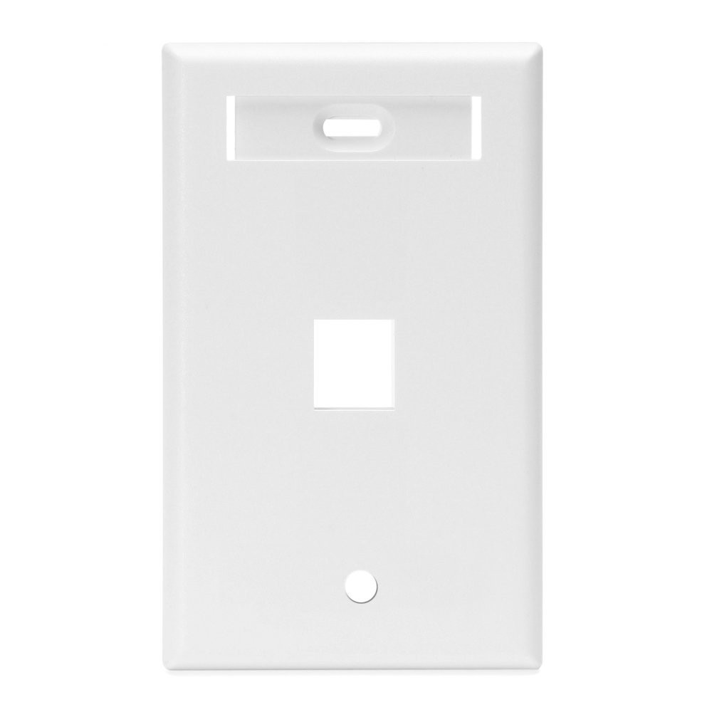 Faceplate Vertical Quickport De 1 Salida C/identificacion Color Blanco Mca Leviton