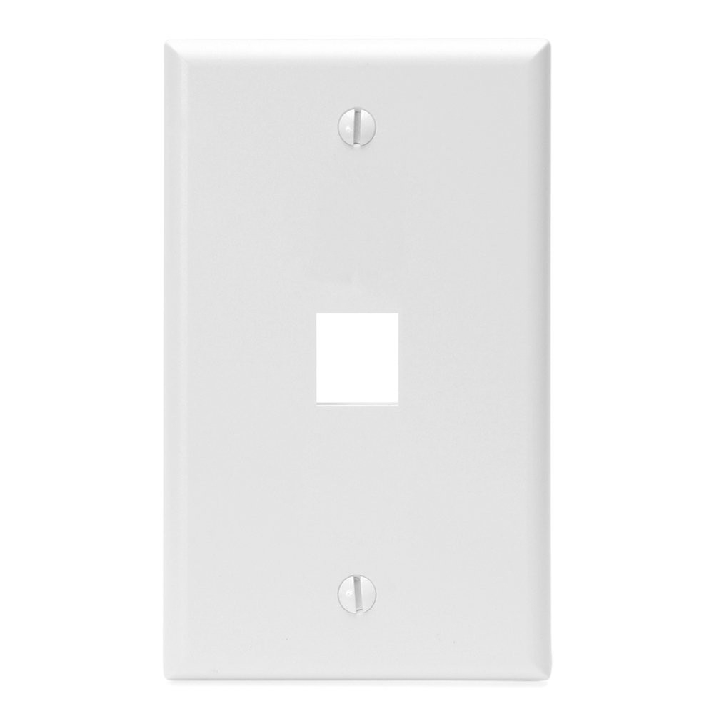 Faceplate Vertical Quickport De 1 Salida S/identificacion Color Blanco Mca Leviton