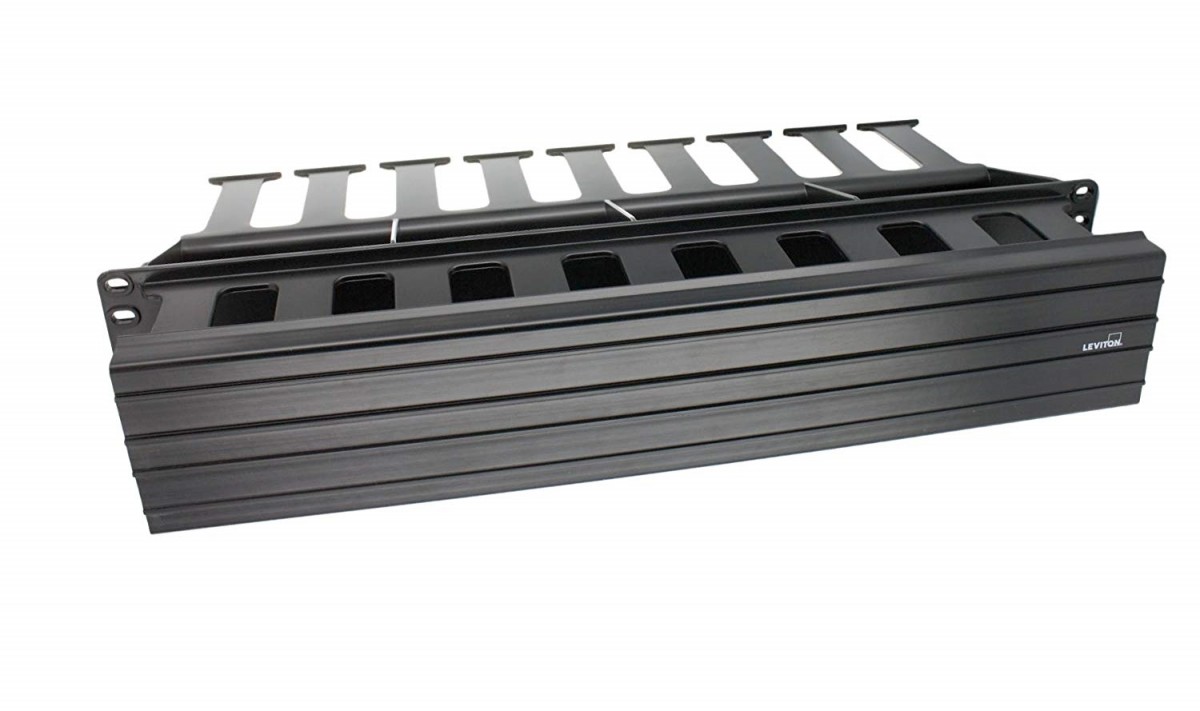 Organizador Horizontal Frente Y Atras De 2 U.r Mca Leviton