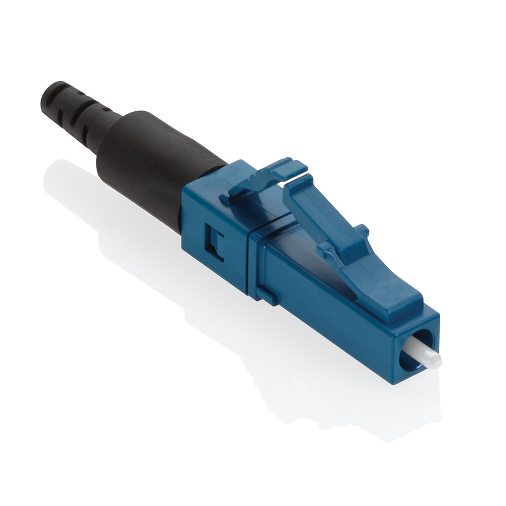 Conector De Fibra Lc Pre-pulido Os2 Azul Mca Leviton