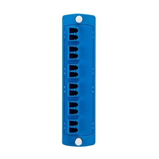 Placa Adaptadora De 12 Fibras Lc Duplex Os1/os2 Zirconia Azul Mca Leviton