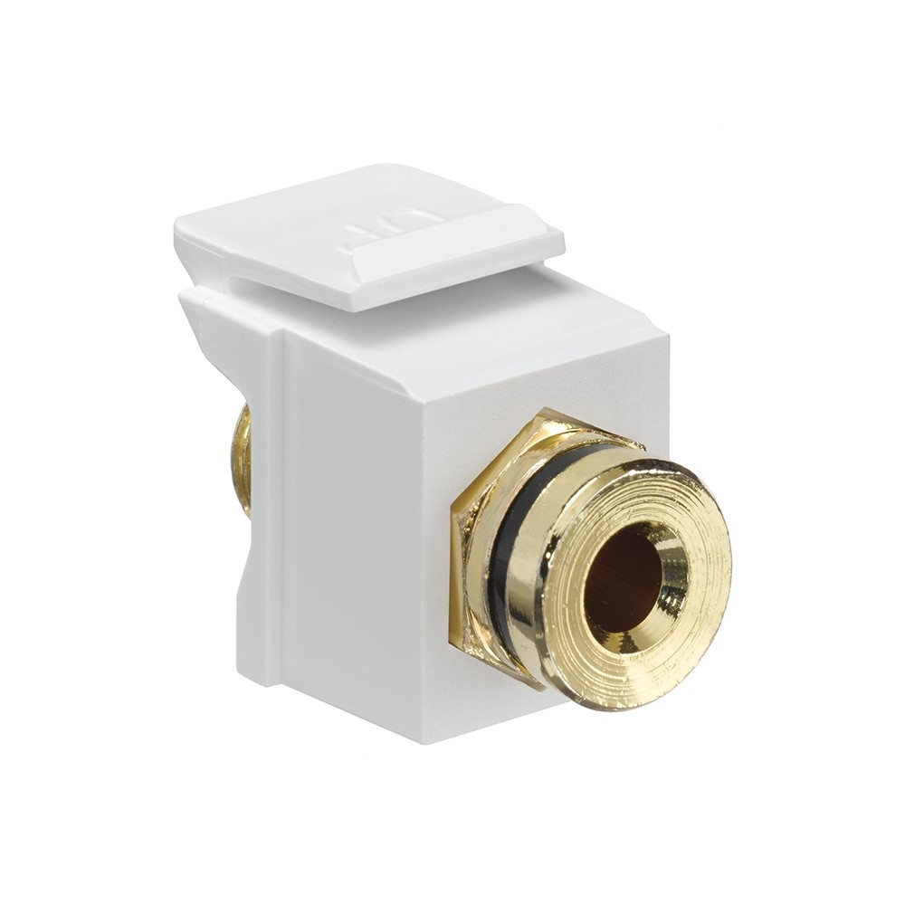 40837-BWE - Conector Banana Banda Negra 5-15?m Quickport Color Blanco Ma Leviton