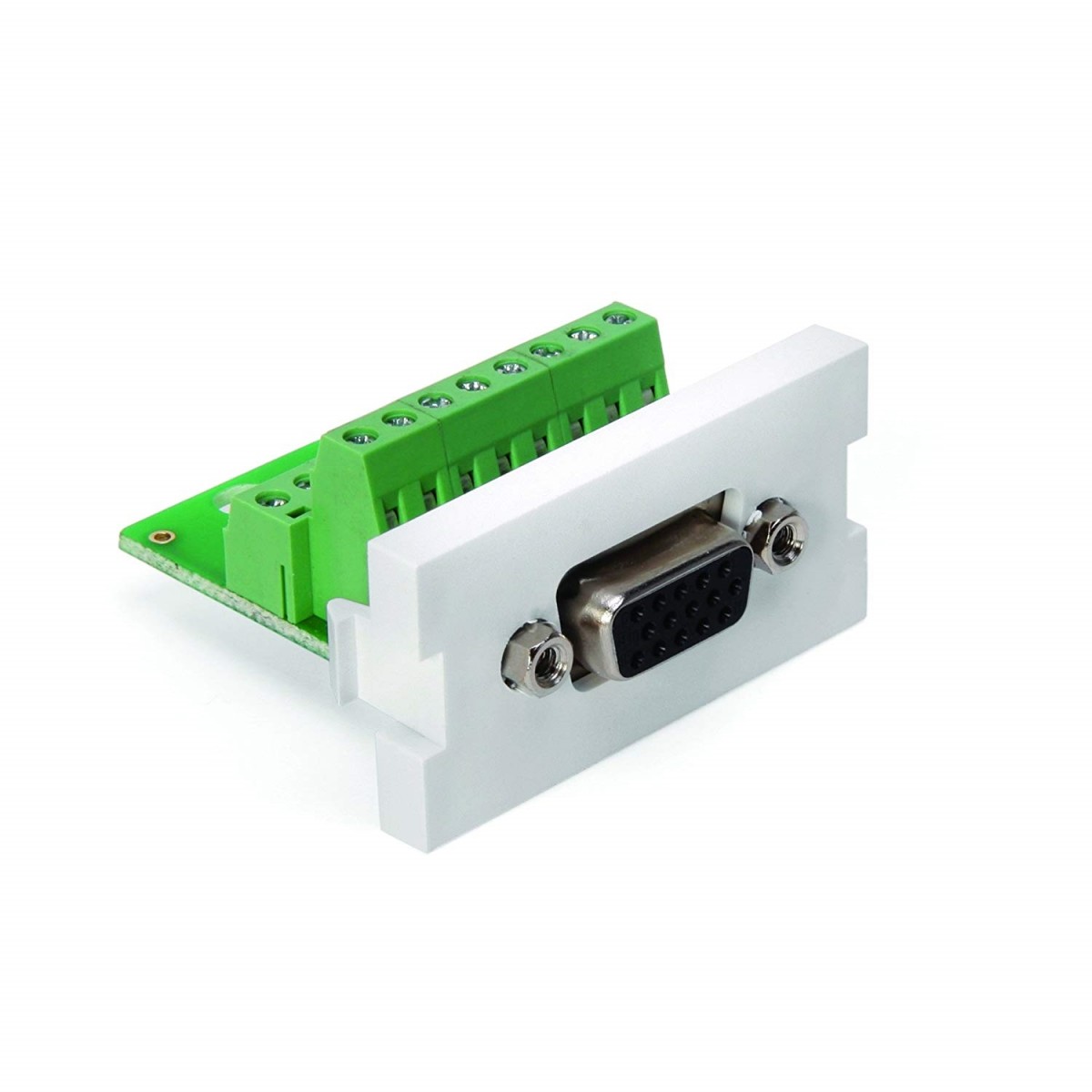 Conector Vga Hd15 Atornillable Para Mos Color Blanco Mca Leviton
